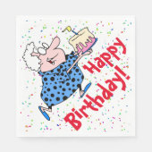 Humoristische oma verjaardagstaart party papier servet (Voorkant)