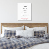 Humoristische Ooggrafiek Canvas Afdruk (Insitu (Slaapkamer))