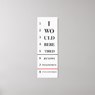 Humoristische Ooggrafiek Canvas Afdruk