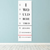 Humoristische Ooggrafiek Canvas Afdruk (Insitu (Houten vloer))