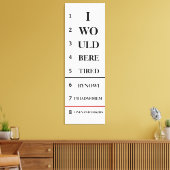 Humoristische Ooggrafiek Canvas Afdruk (Insitu (Woonkamer))