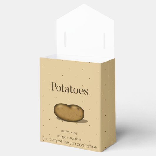 Humoristische Opslag Instructies Aardappelzak Stij Bedankdoosjes (Geopend)