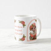 Humoristische Oranje struisvogelillustratie Mok (Voorkant rechts)