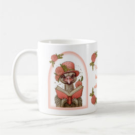 Humoristische Oranje struisvogelillustratie Mok