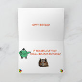 Humoristische 'Oudere Maar Wijze' Verjaardag Kaart (Binnen)