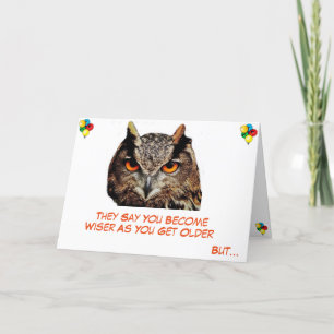 Humoristische 'Oudere Maar Wijze' Verjaardag Kaart