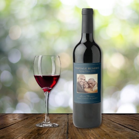 Humoristische  papa of Grandad Traditionele Stijl Wijn Etiket