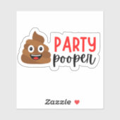 Humoristische Party Pooper Sticker (Vel)