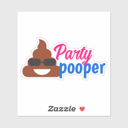 Humoristische Party Pooper Waterdicht Sticker (Vel)