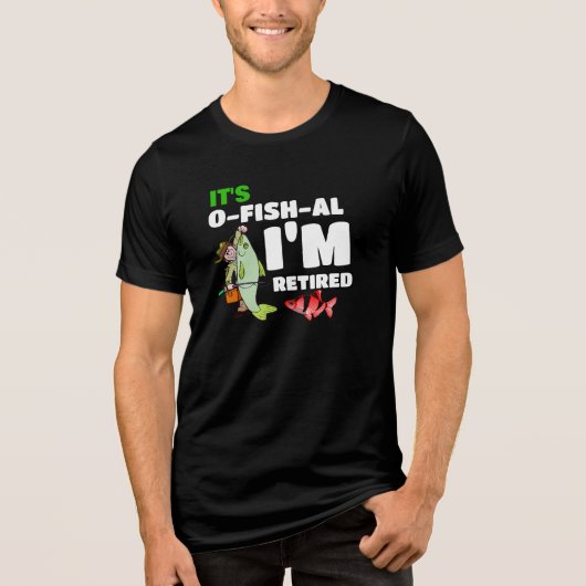 Humoristische pensionering van een visser Tri-Blend shirt (Voorkant)