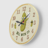 Humoristische Pickle Wall Klok Dill Met It 2 (Hoek)