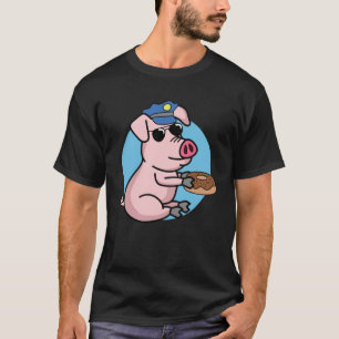 Humoristische politie Doughnut Varken Politie Poli T-shirt