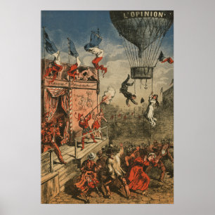 Humoristische print van een theateracteur