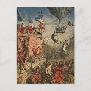 Humoristische print van een theateracteur briefkaart