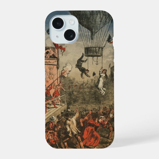 Humoristische print van een theateracteur iPhone 15 case (Achterkant)