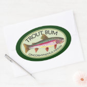 Humoristische regenboogFOREL BUM Ovale Sticker (Envelop)