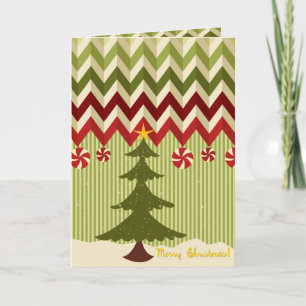 Humoristische retro look voor kerst feestdagen kaart