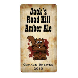 Humoristische Road Kill Home Bierbrouwlabel Etiket