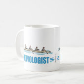 Humoristische roeien koffiemok (Voorkant links)