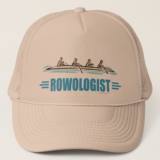 Humoristische roeien trucker pet (Voorkant)