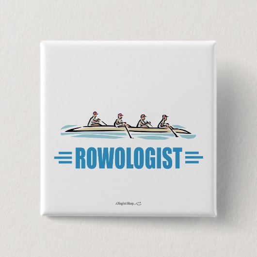 Humoristische roeien vierkante button 5,1 cm (Voorkant)
