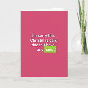 Humoristische Roze Kerstkaart Kaart