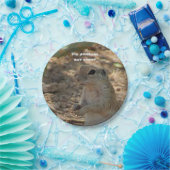 Humoristische Schattige grond eekhoorn foto zuidwe Papieren Bordje (Feest)