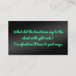 humoristische schoonheidsspecialiste visitekaartje