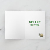 Humoristische slak "Speedy recovery" kaart (Binnen)