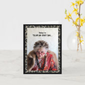 Humoristische slap en idiote dag kaart (Gele Bloem)