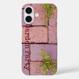 Humoristische Stoeptegels Patroon Onkruid Aangepas iPhone 16 Hoesje