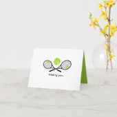 Humoristische Tennis Verjaardag Kaart (Gele Bloem)