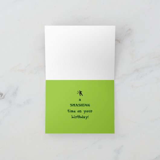 Humoristische Tennis Verjaardag Kaart (Binnen)