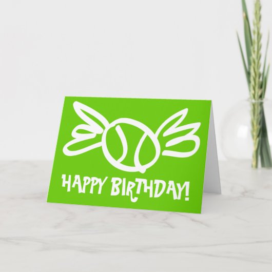 Humoristische tenniskaart voor verjaardagen kaart (Voorkant)