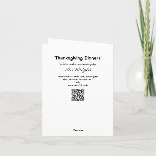 Humoristische Thanksgiving Dinners en Half-Times K Kaart (Achterkant)