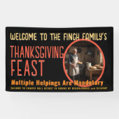 HUMORISTISCHE THANKSGIVING FAMILIE FEEST BANNER (Horizontaal)