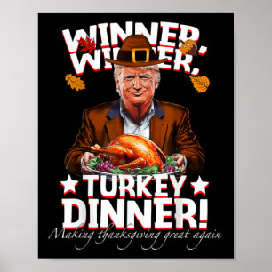 Humoristische Trump Winner Turkije Diner Thanksgiv Poster