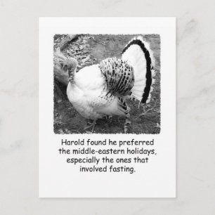 Humoristische Turkije Thanksgiving Post Kaart