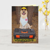 Humoristische Vaderdag Kaart (Gele Bloem)