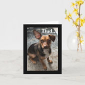 Humoristische Vaderdag kaart van Dog (Gele Bloem)