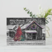 Humoristische vakantie verhuisfixer Upper New Home Aankondiging (Staand voorkant)