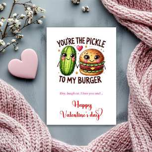 Humoristische Valentijnkaart met Grappige Voedselk Feestdagenkaart