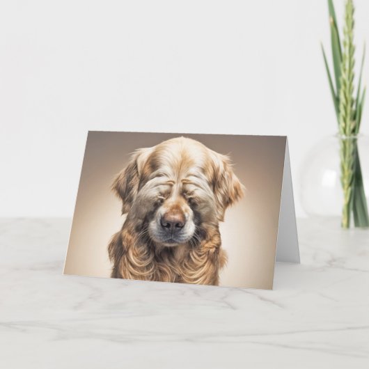 Humoristische verjaardag Golden Retriever Kaart (Voorkant)