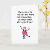 Humoristische verjaardag Kaart zonder geld erin! (Gele Bloem)