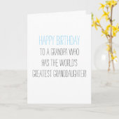 Humoristische verjaardag opa van kleindochter kaart (Gele Bloem)