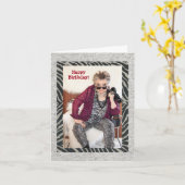 Humoristische Verjaardag reflecteert op een houtha Kaart (Gele Bloem)