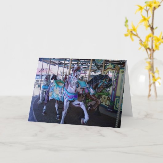 HUMORISTISCHE VERJAARDAG VOLWASSEN KAART CARROUSEL (Gele Bloem)