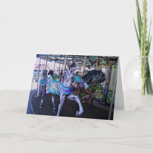 HUMORISTISCHE VERJAARDAG VOLWASSEN KAART CARROUSEL (Voorkant)