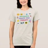 Humoristische verjaardagscadeau idee met emoji's Tri-Blend shirt (Voorkant)