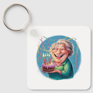 Humoristische verjaardagsfeest voor oma sleutelhanger